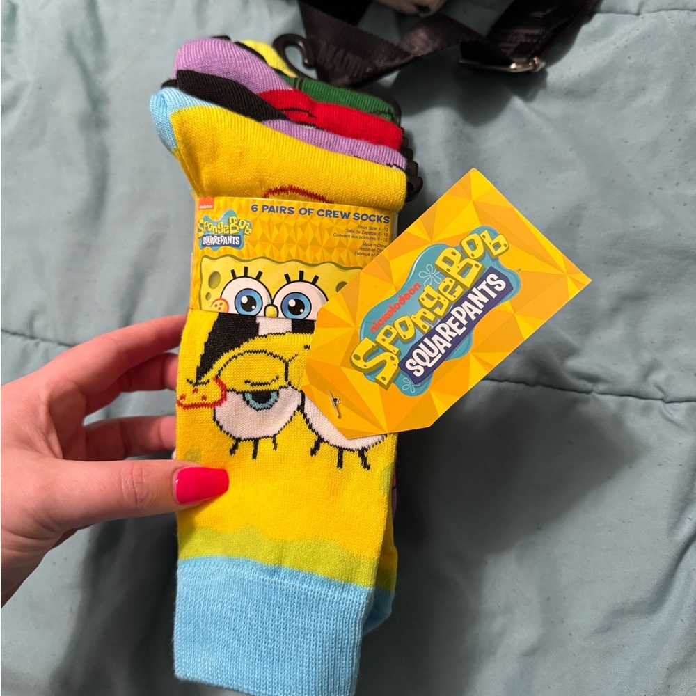 Marshalls SpongeBob SquarePants Kids Socks - Yellow and Blue